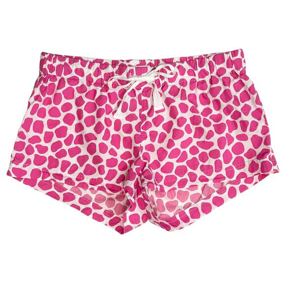 2/$15 J. Crew Cotton Sleep Shorts Pink White Drawstring Lightweight Size XS - Picture 2 of 8